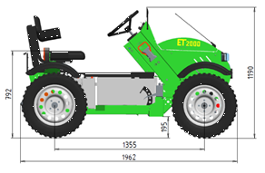 Electric Tractor - dimensions